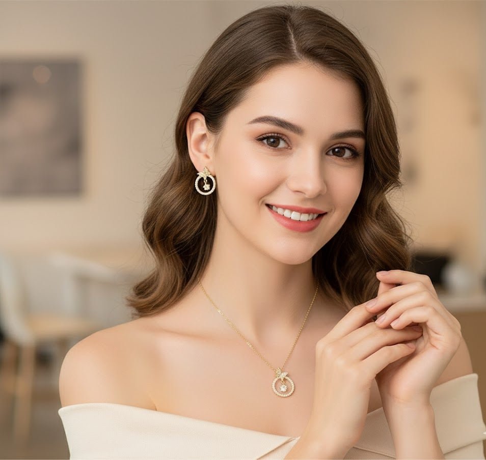 Open Circle Butterfly & Solitaire Set