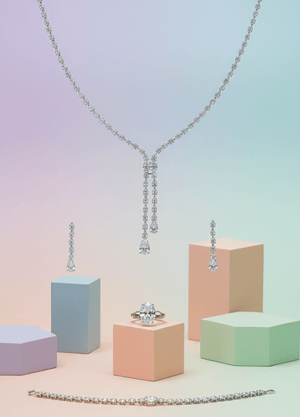 Elegant Teardrop Crystal Jewellery Set