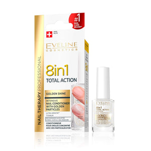 Eveline Cosmetics - 8-in-1 Nail Conditioner with Golden Particles