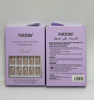 Febble - Natural Nude Stiletto Nails