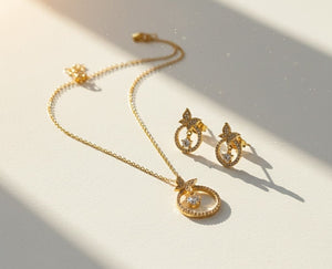Open Circle Butterfly & Solitaire Set