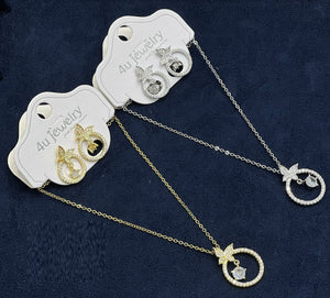Open Circle Butterfly & Solitaire Set
