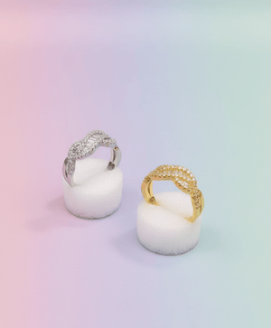 Oval Halo Crystal Ring
